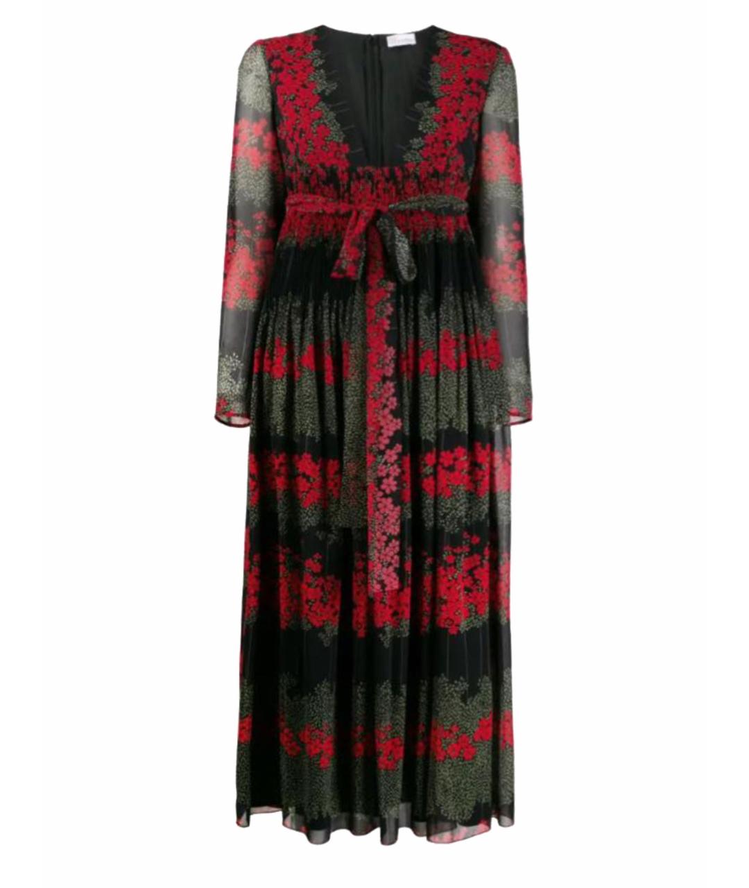 RED VALENTINO Черное шифоновое вечернее платье, фото 1