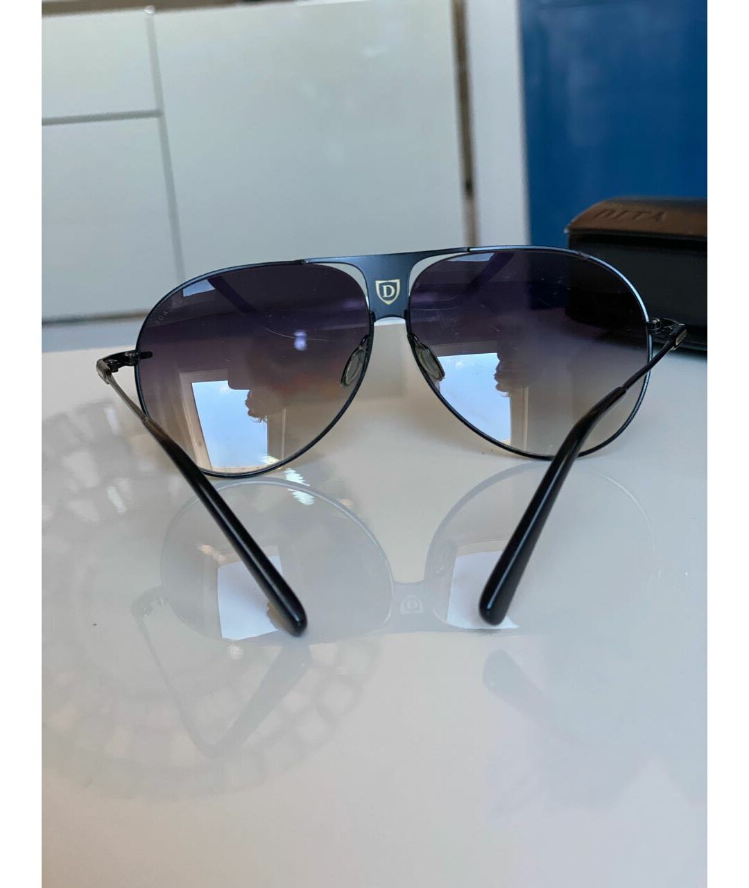 DITA Черные металлические солнцезащитные очки, фото 4