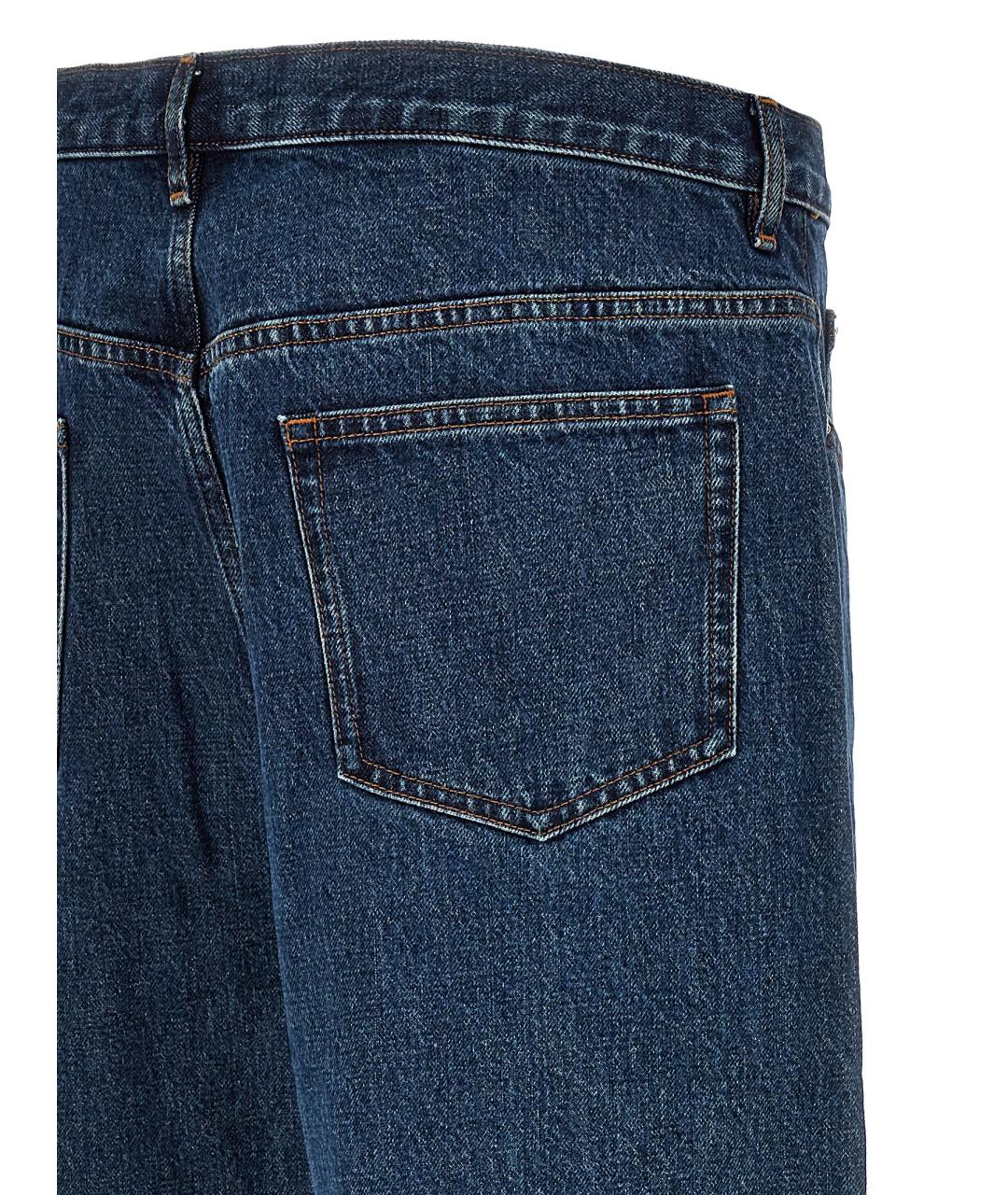 A.P.C. Синие хлопковые прямые джинсы, фото 4