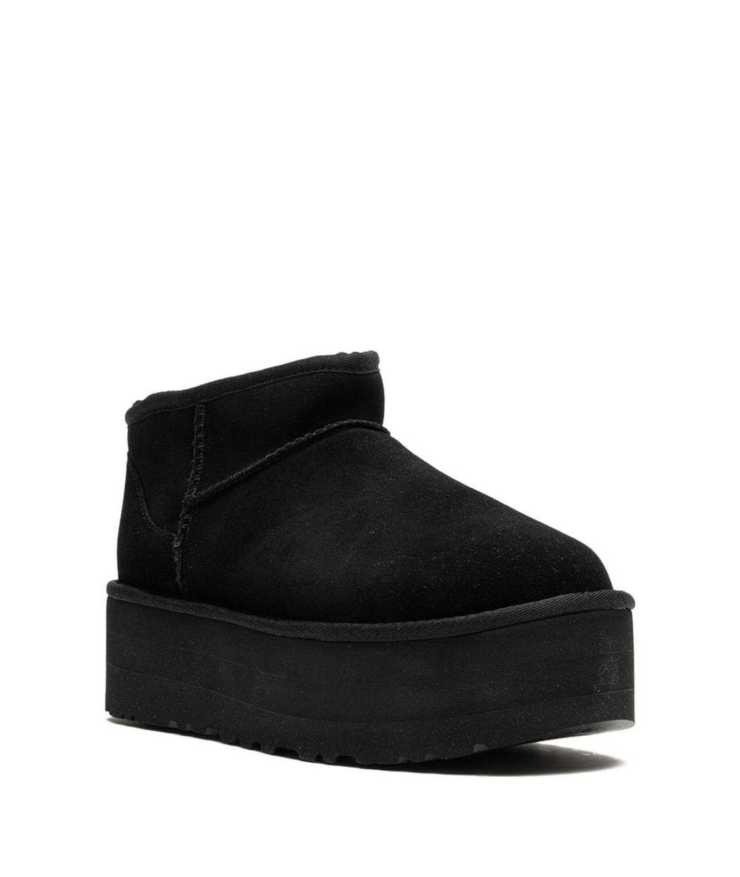 UGG AUSTRALIA Черные замшевые полусапоги, фото 2