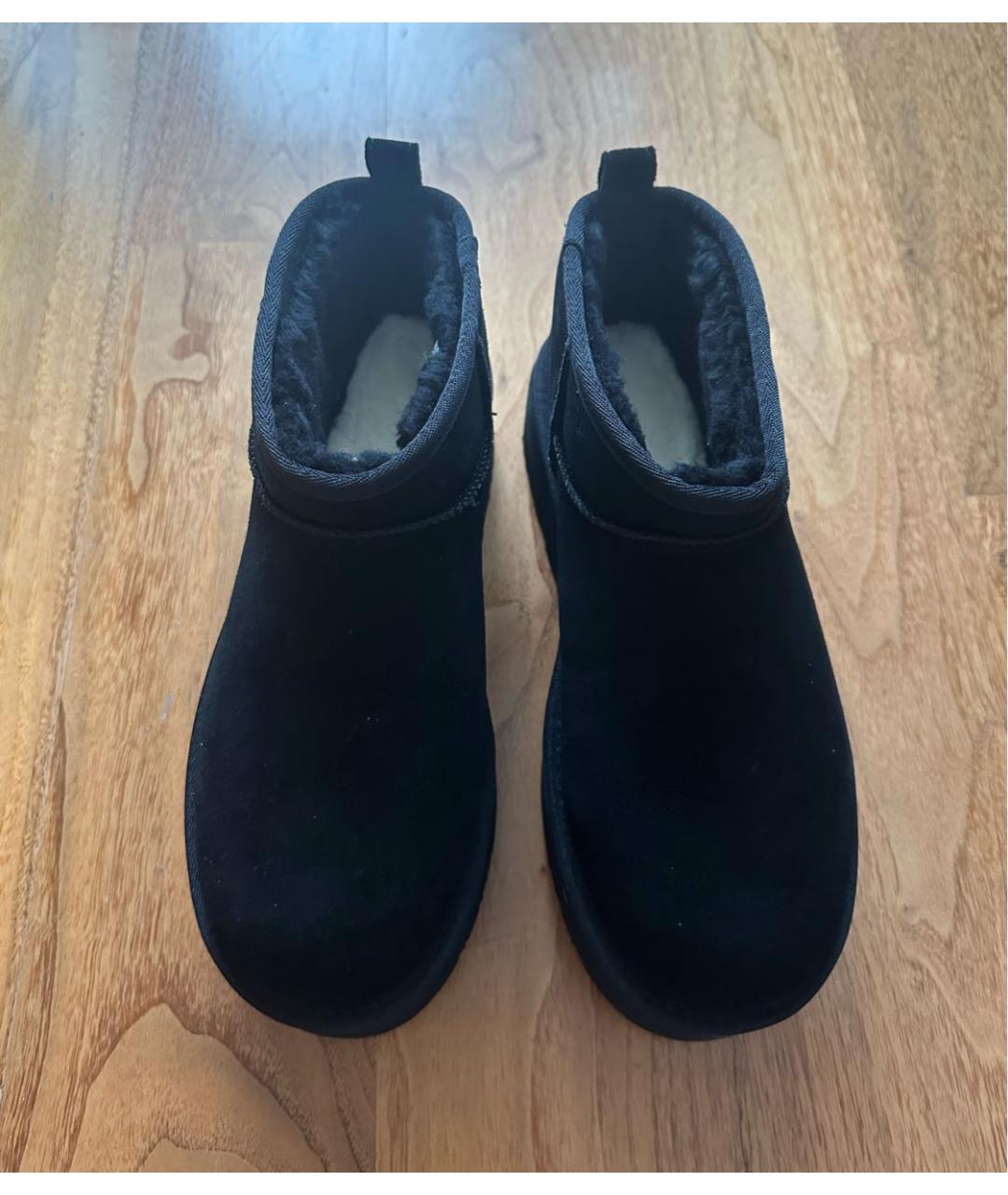 UGG AUSTRALIA Черные замшевые полусапоги, фото 4