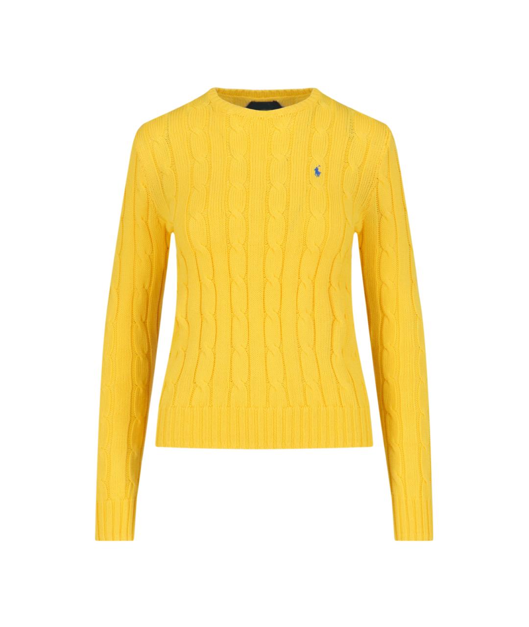 POLO RALPH LAUREN Желтый хлопковый джемпер / свитер, фото 1