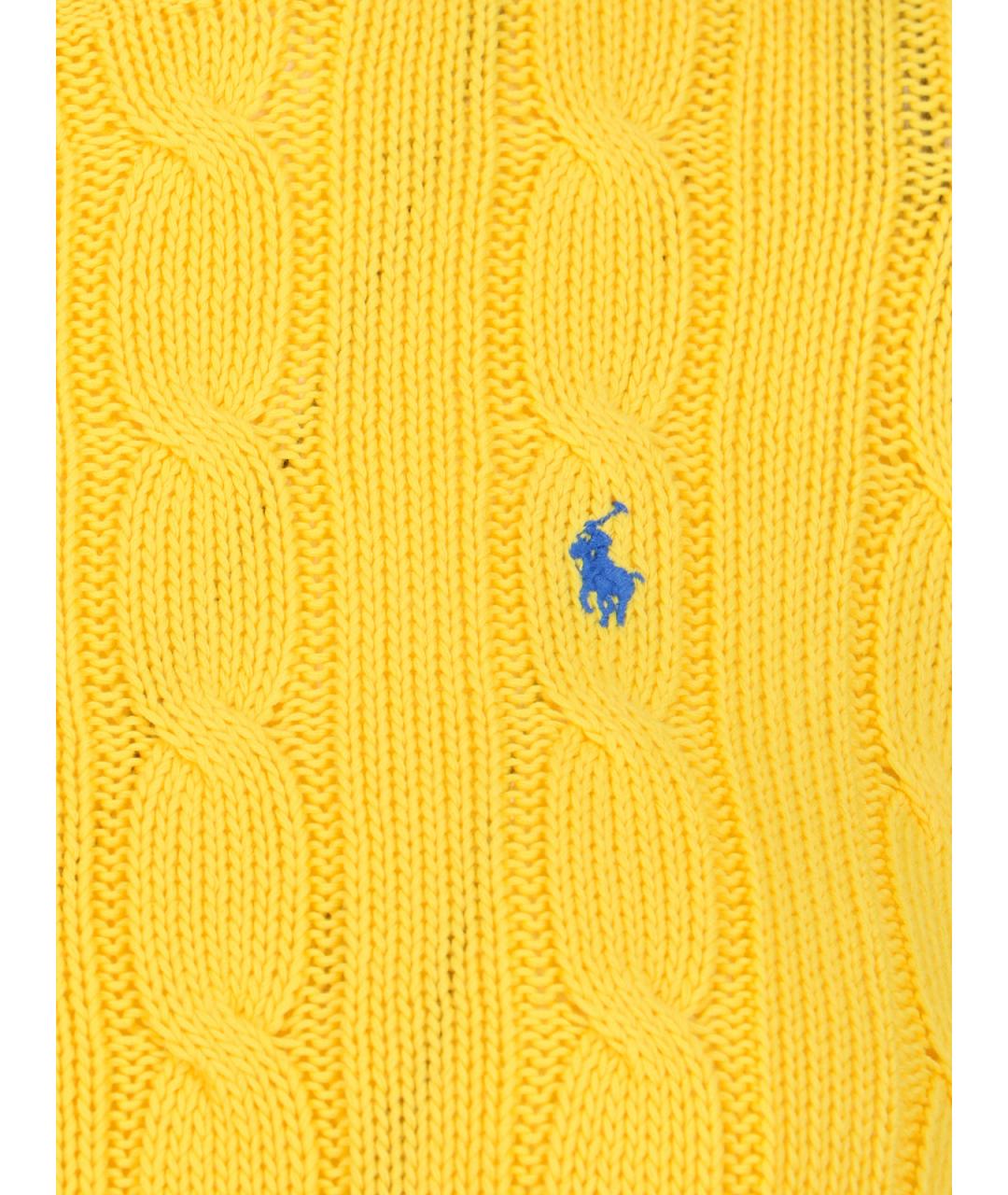 POLO RALPH LAUREN Желтый хлопковый джемпер / свитер, фото 3
