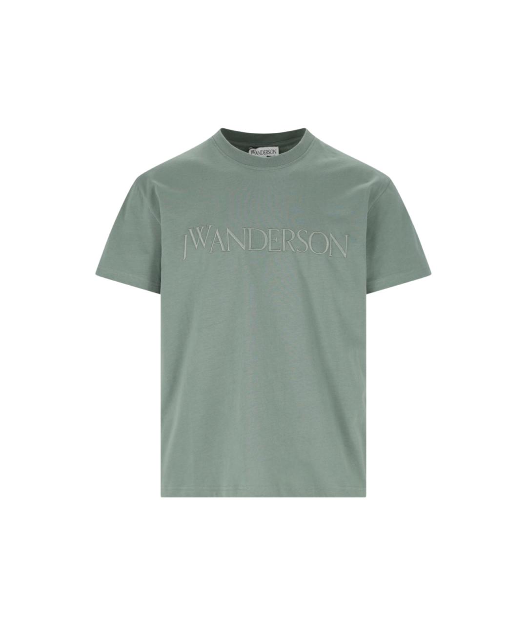 J.W.ANDERSON Зеленая хлопковая футболка, фото 1