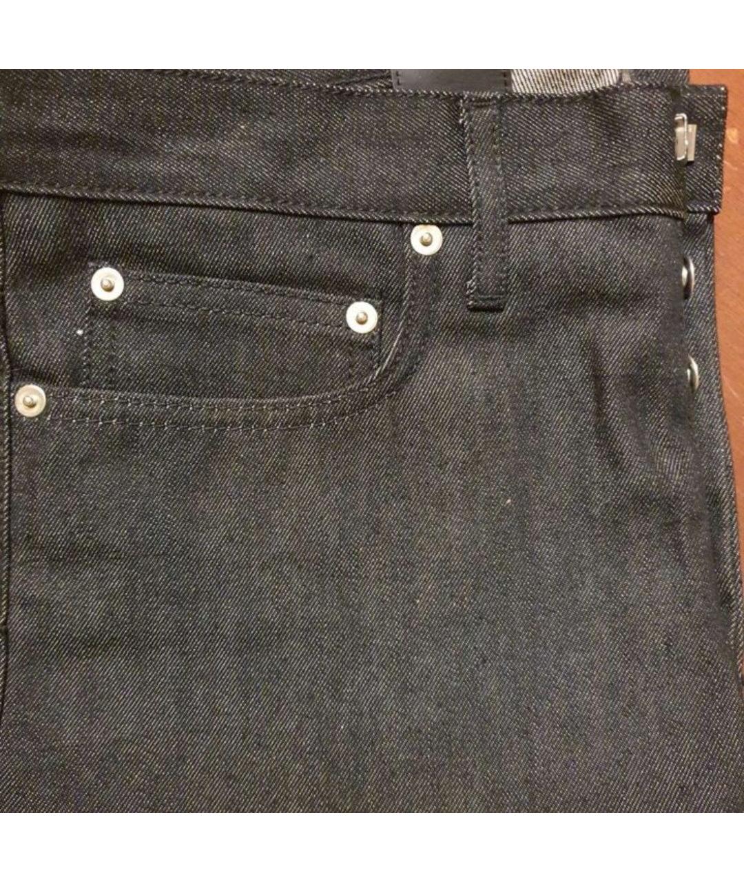 CHRISTIAN DIOR Черные хлопковые прямые джинсы, фото 8