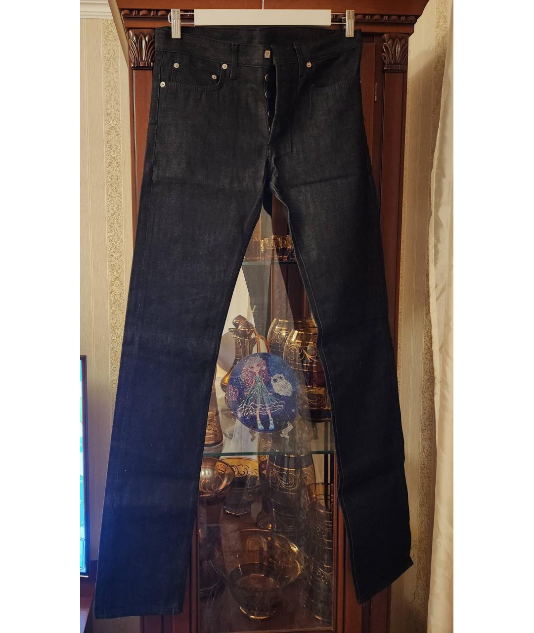 CHRISTIAN DIOR Черные хлопковые прямые джинсы, фото 9