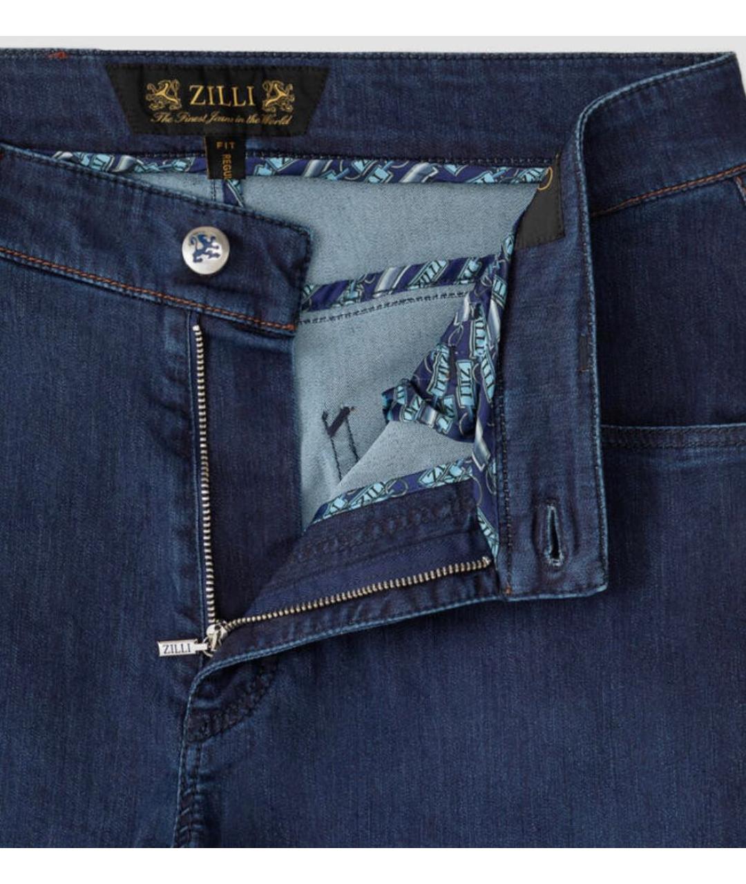 ZILLI Темно-синие джинсы, фото 7