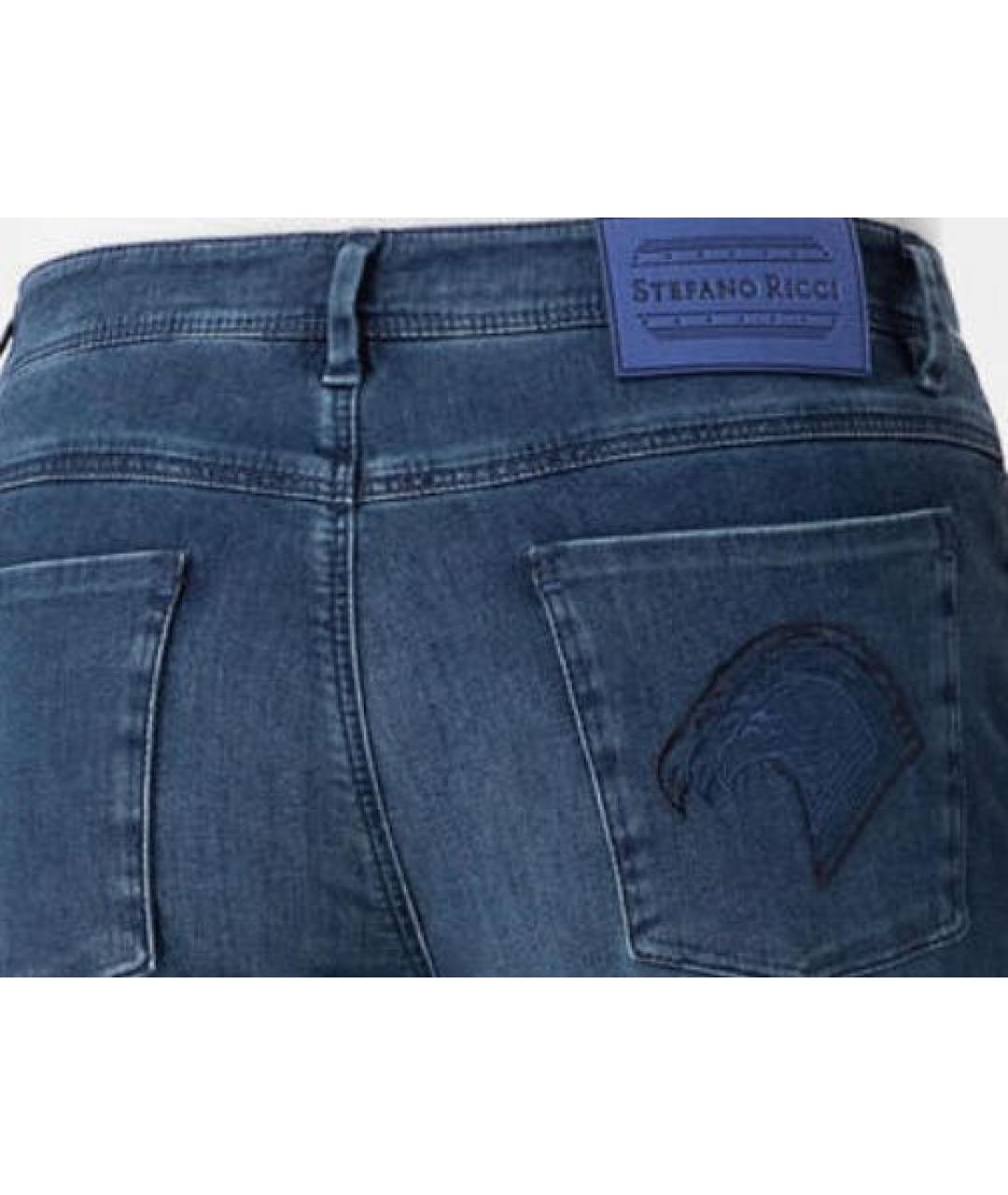 STEFANO RICCI Темно-синие джинсы, фото 5