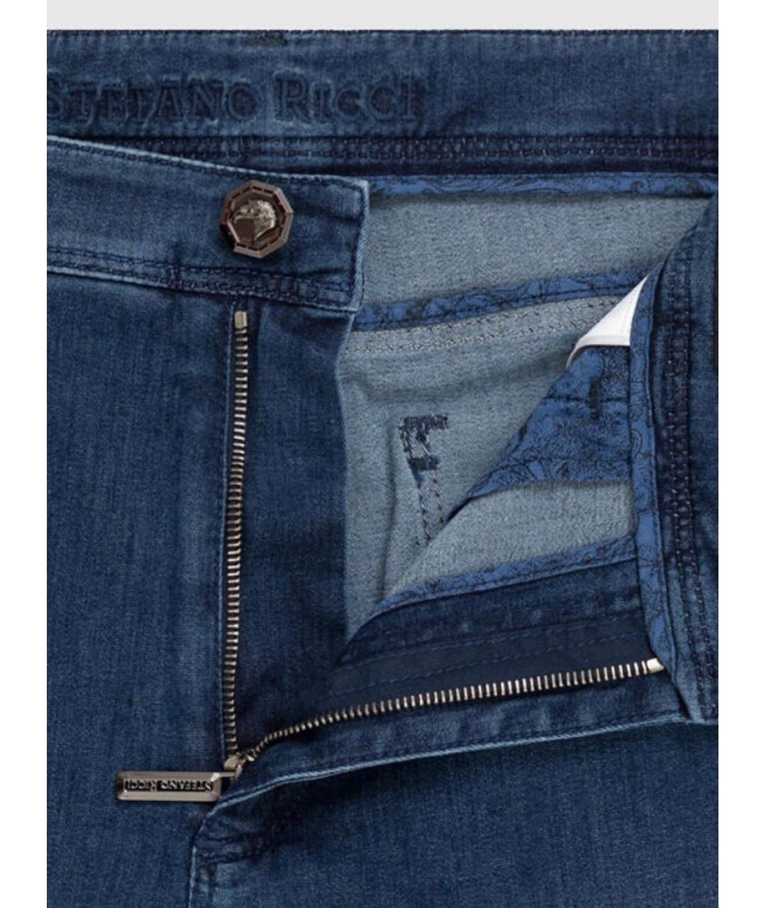 STEFANO RICCI Темно-синие джинсы, фото 3