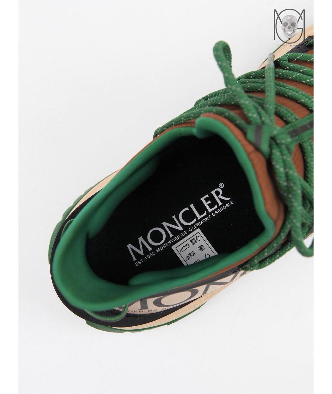 MONCLER Бежевые низкие кроссовки / кеды, фото 3