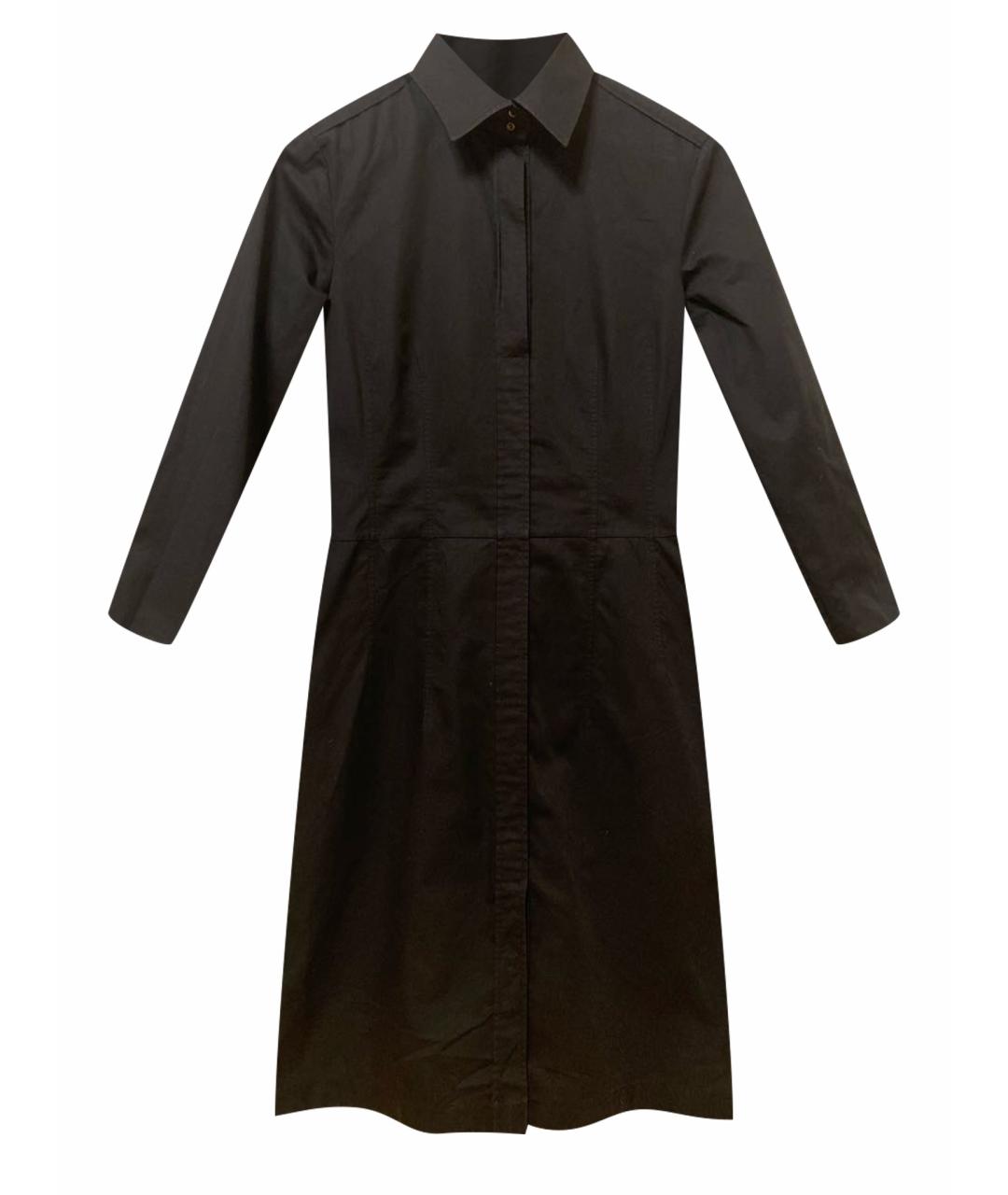 HUGO BOSS Черное хлопковое повседневное платье, фото 1