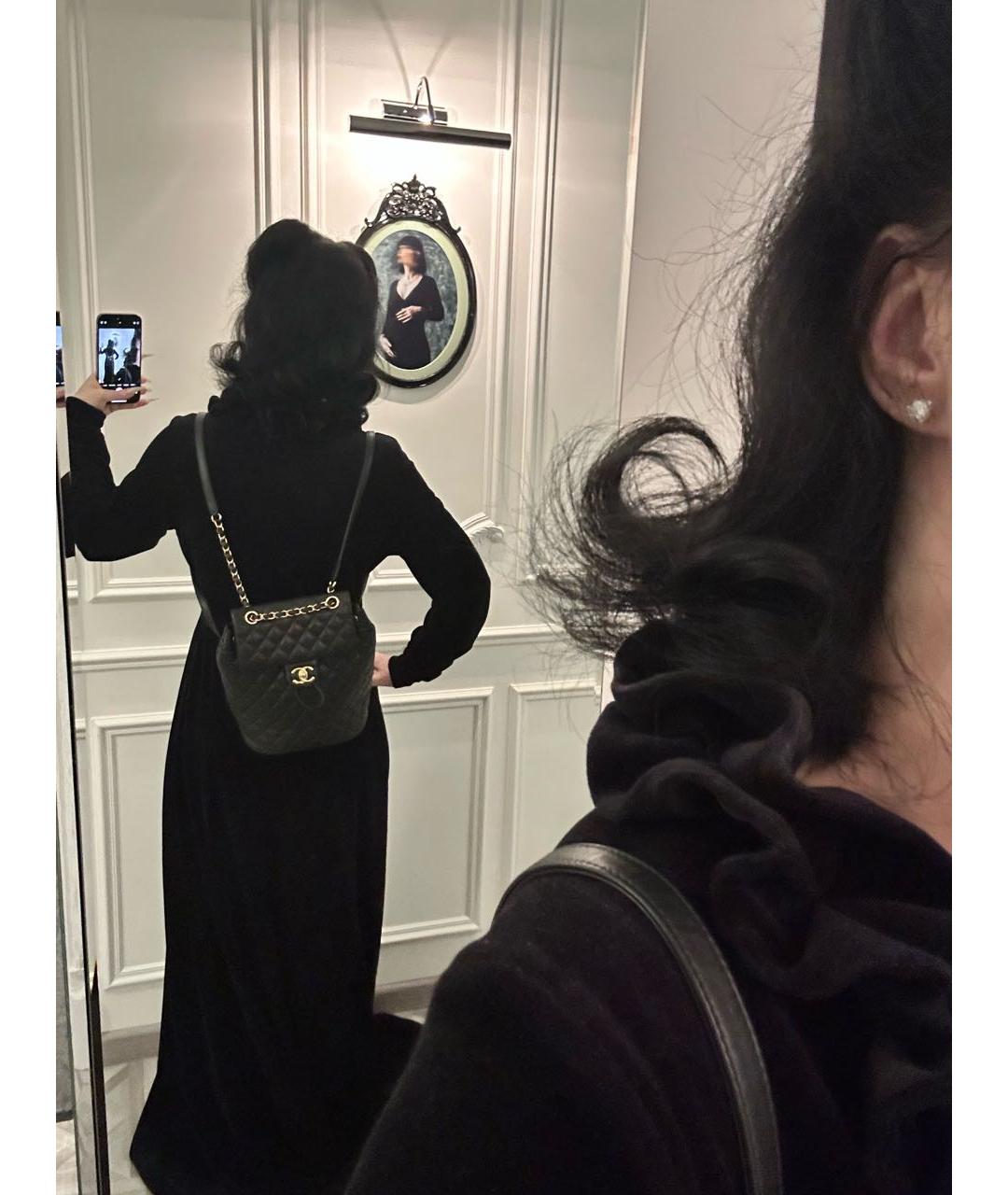 CHANEL Черный кожаный рюкзак, фото 6