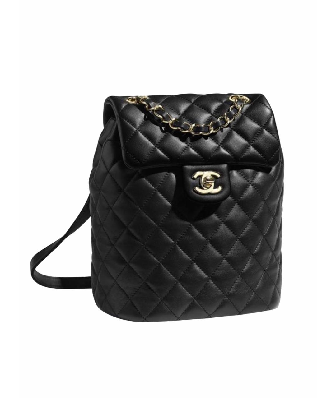 CHANEL Черный кожаный рюкзак, фото 1