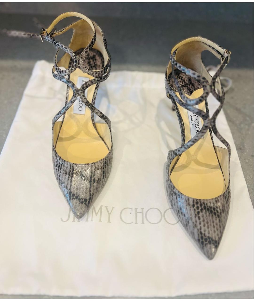 JIMMY CHOO Босоножки из экзотической кожи, фото 5