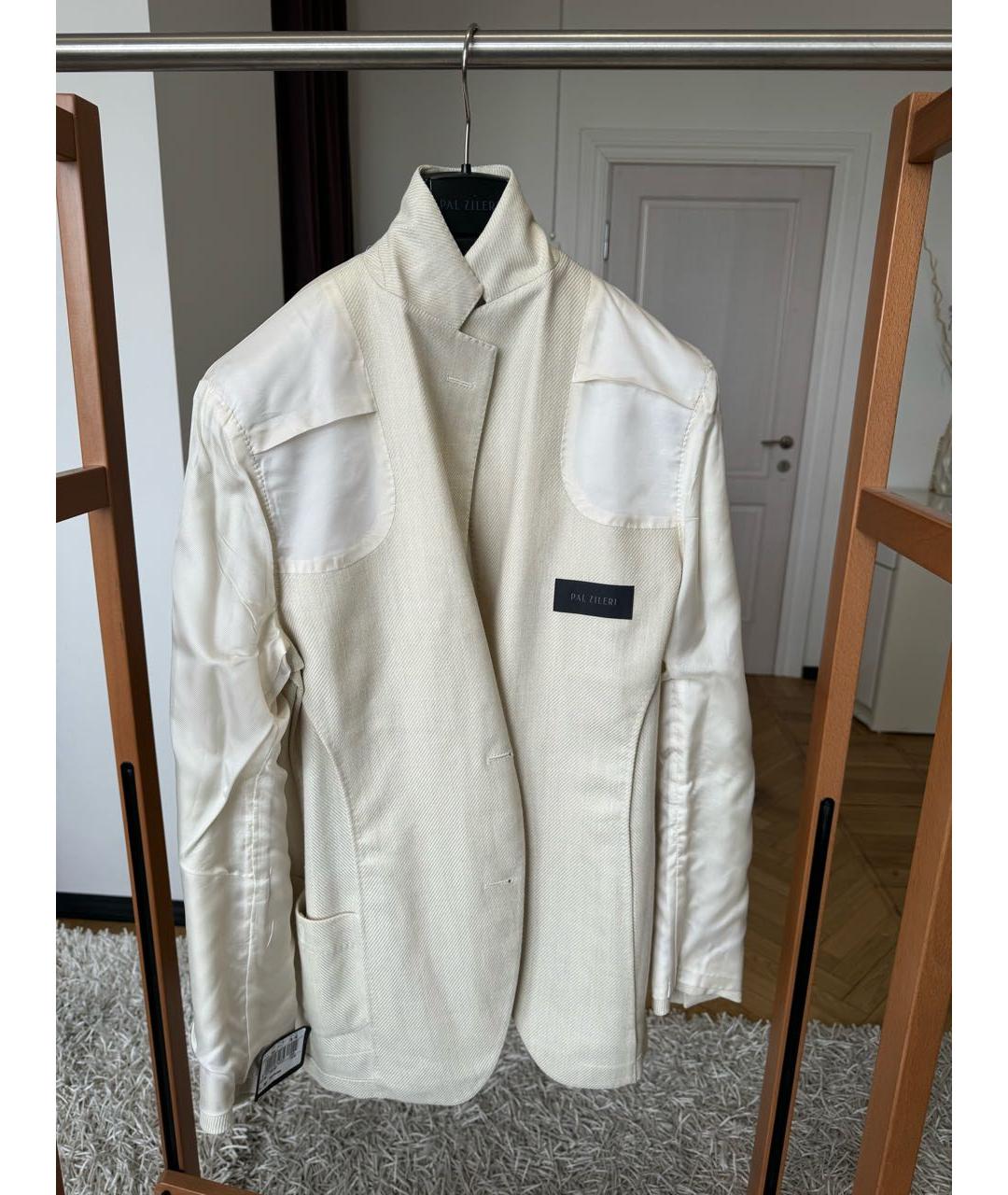 PAL ZILERI Белый шелковый пиджак, фото 6
