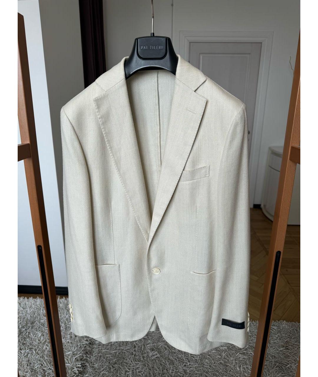 PAL ZILERI Белый шелковый пиджак, фото 4