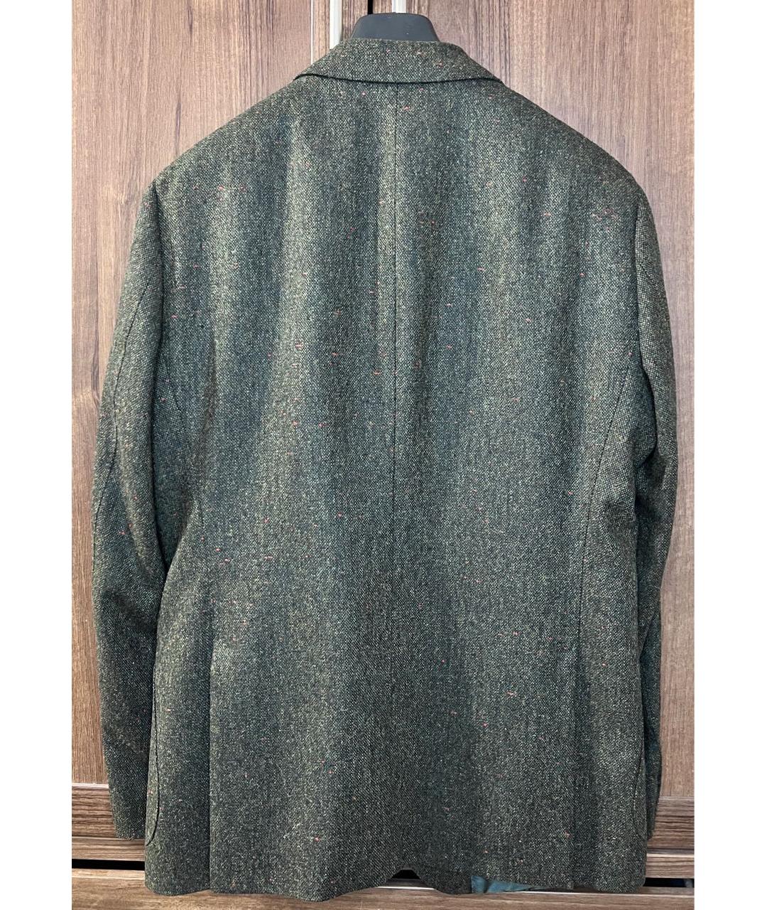 EDUARD DRESSLER Зеленый шерстяной пиджак, фото 2