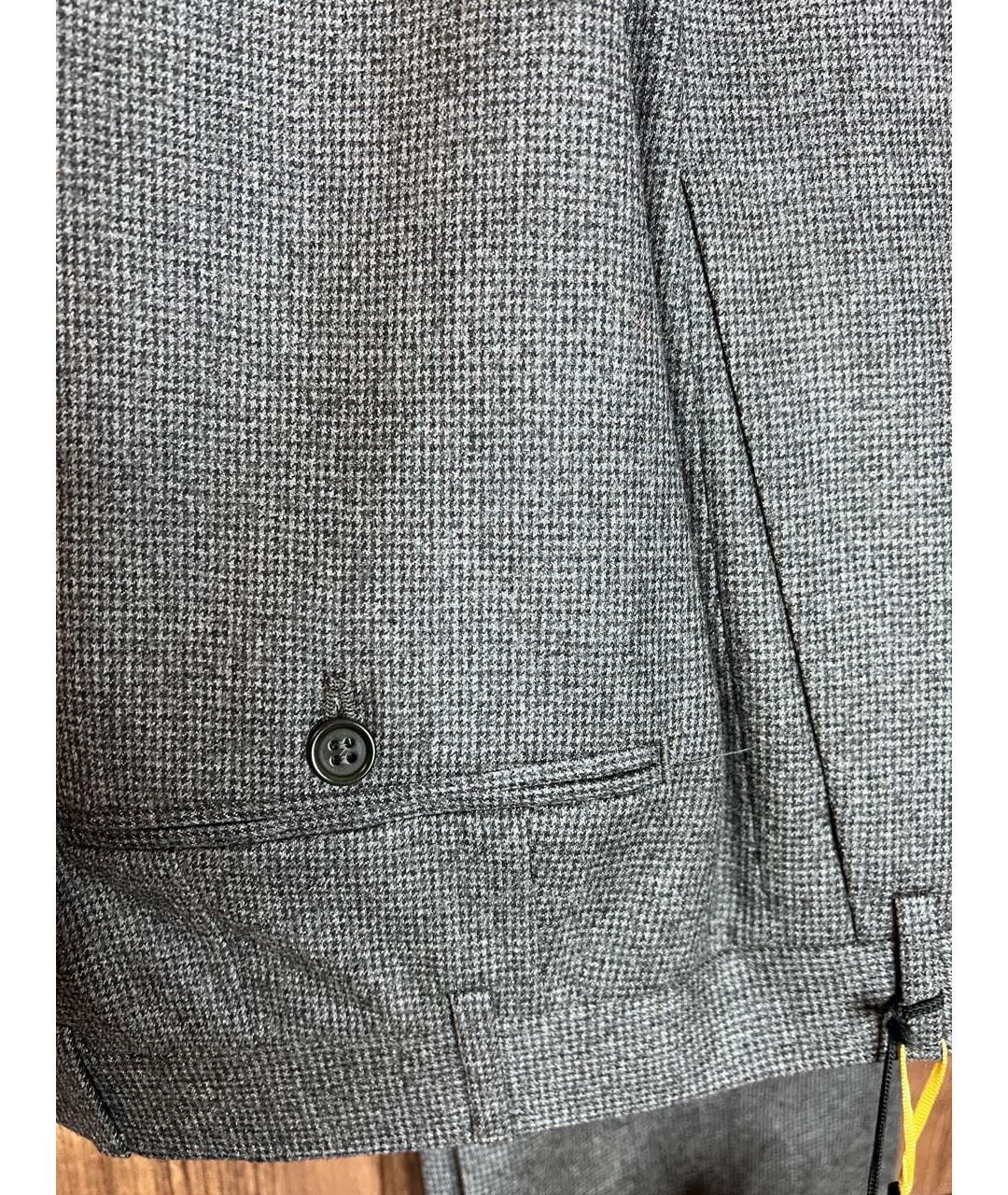 CANALI Серые шерстяные классические брюки, фото 5