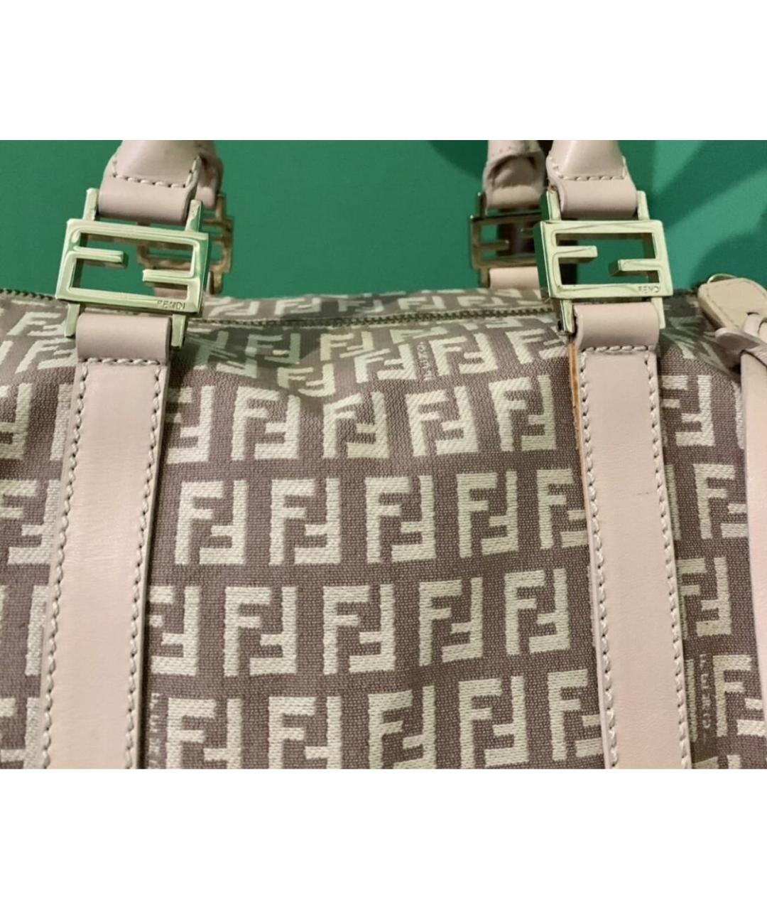 FENDI Розовая кожаная сумка тоут, фото 3