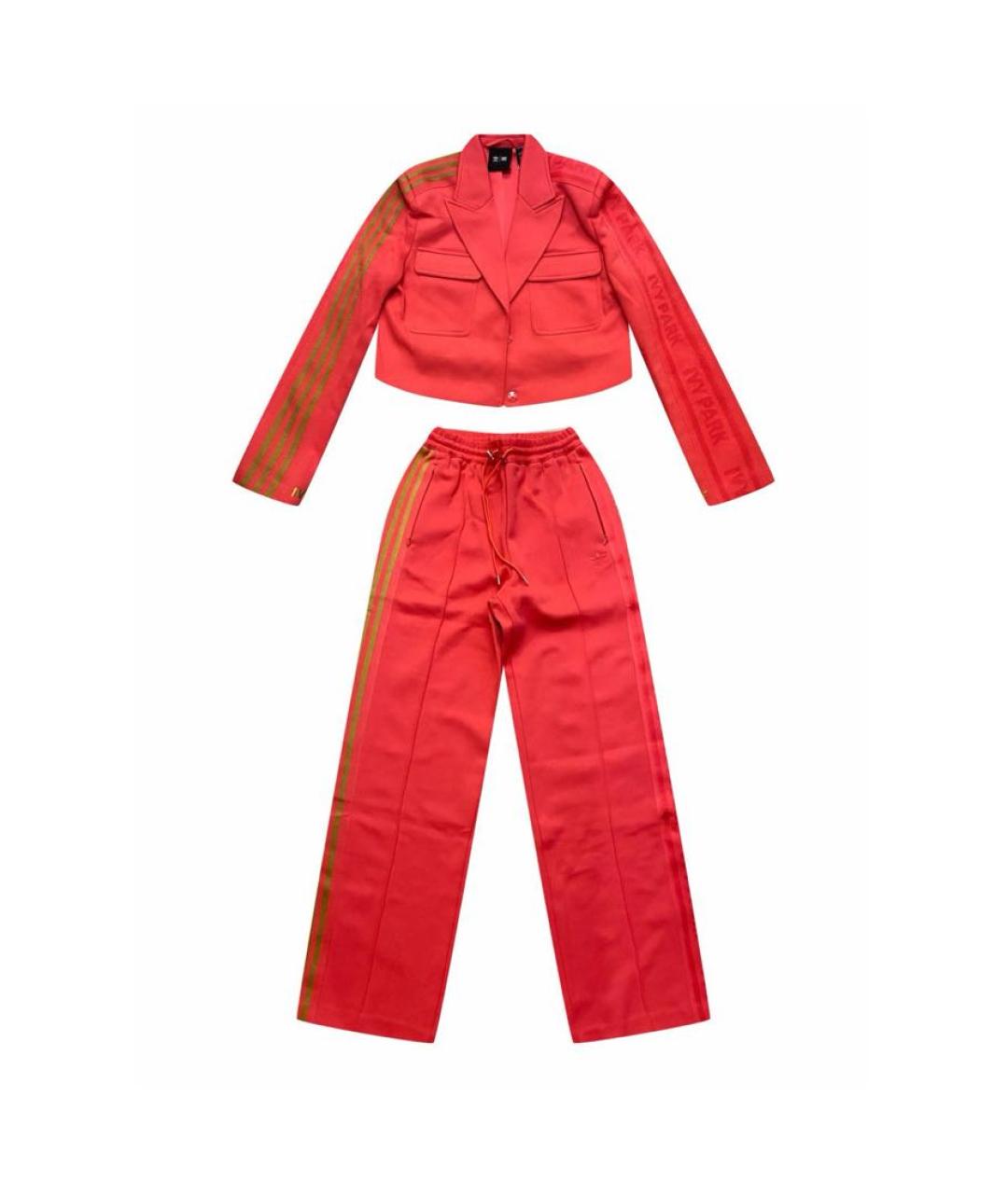 ADIDAS Красный хлопковый костюм с брюками, фото 1