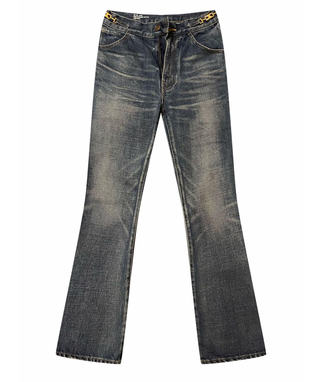 CELINE PRE-OWNED Темно-синие хлопковые джинсы клеш, фото 1