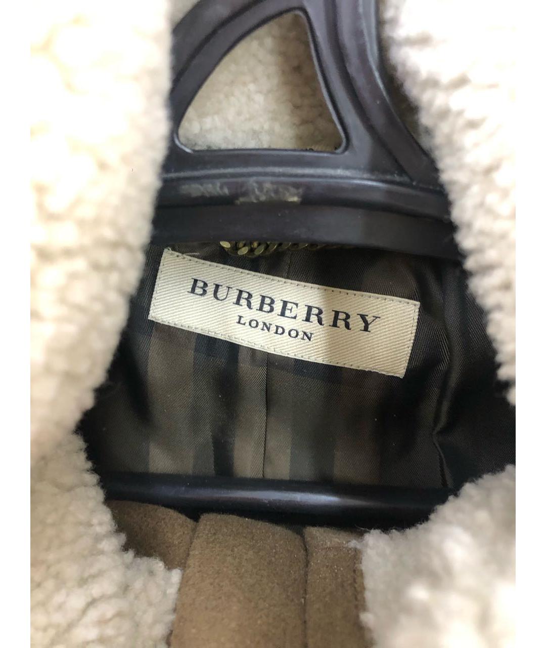 BURBERRY Хаки шерстяная куртка, фото 3