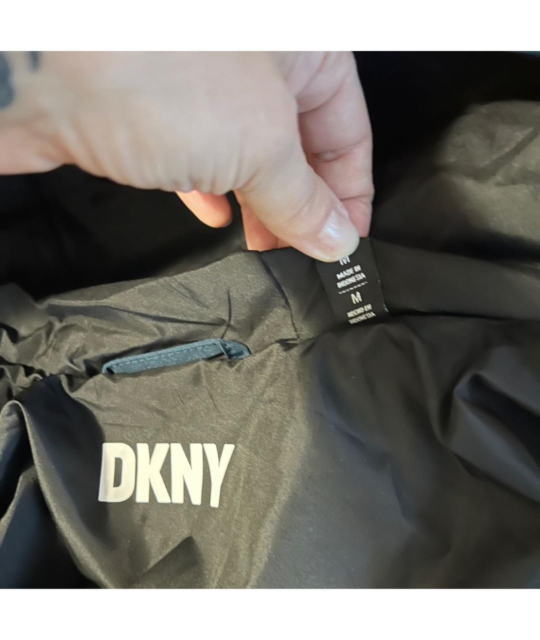 DKNY Темно-синий полиэстеровый пуховик, фото 7