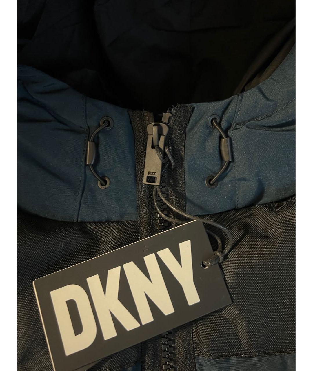 DKNY Темно-синий полиэстеровый пуховик, фото 8