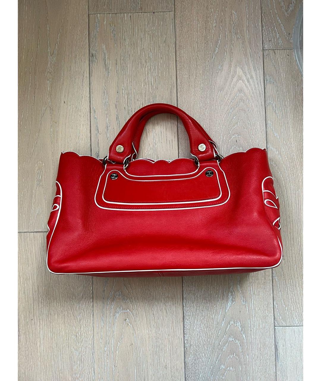 CELINE PRE-OWNED Красная кожаная сумка тоут, фото 3