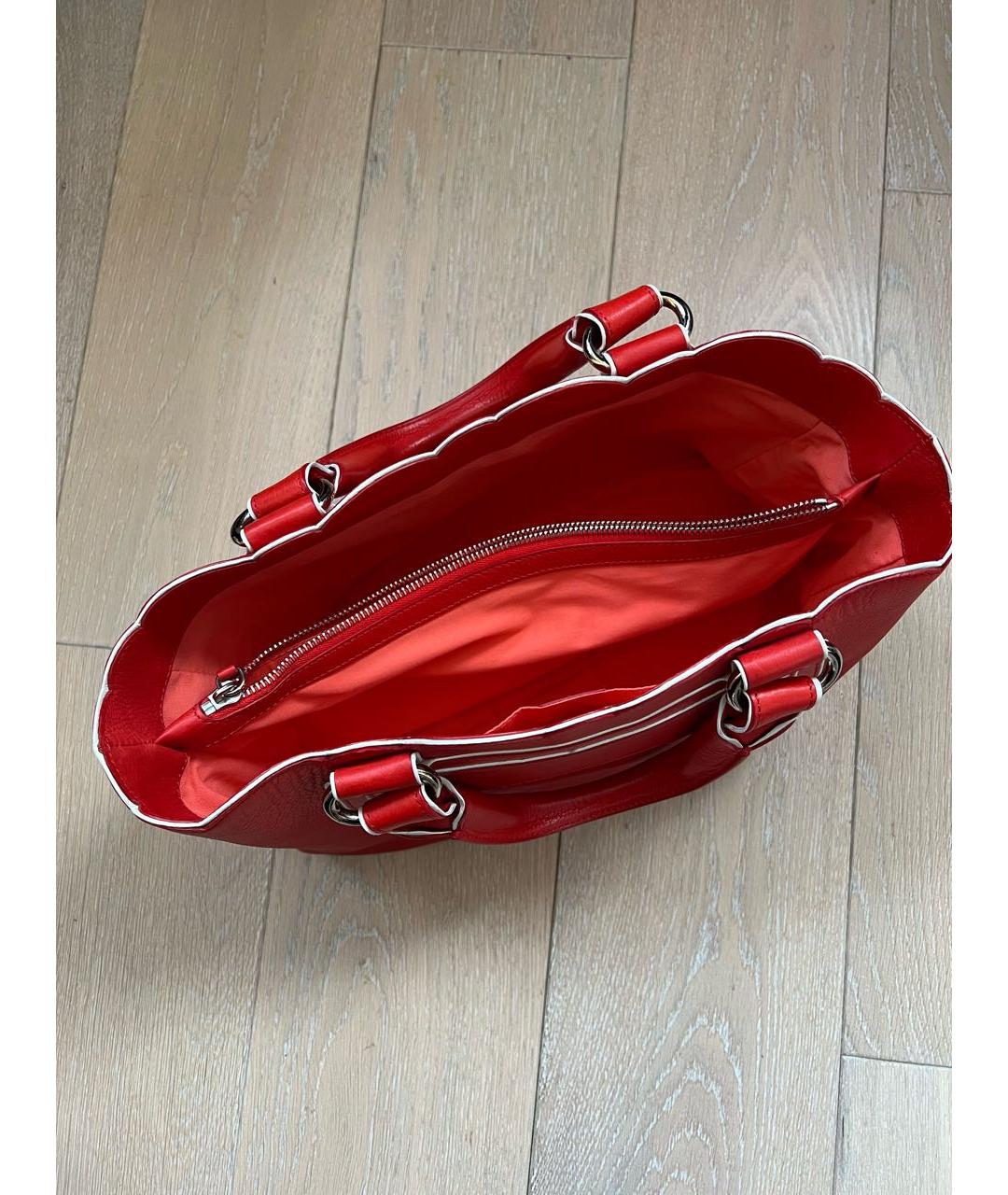 CELINE PRE-OWNED Красная кожаная сумка тоут, фото 4