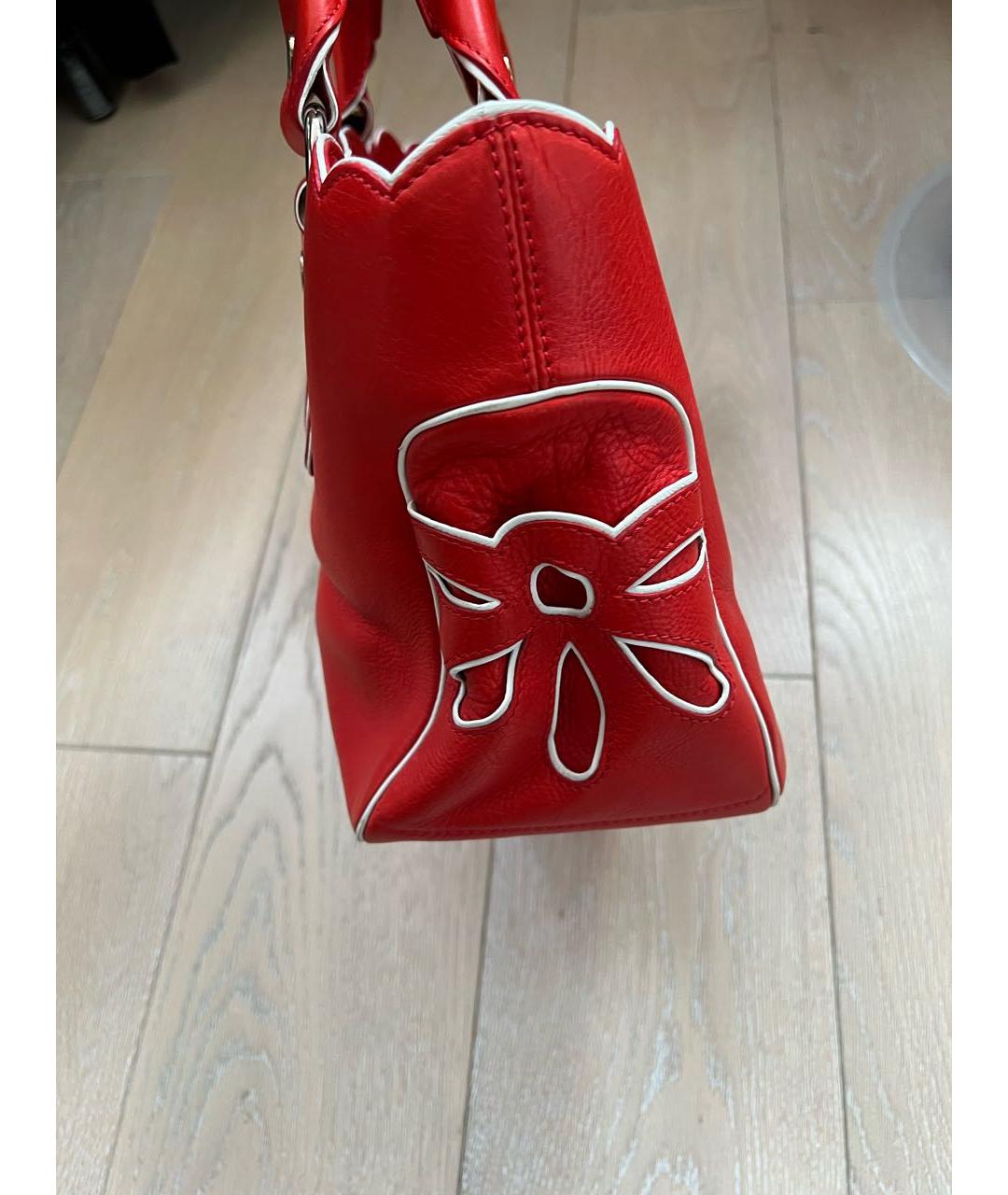 CELINE PRE-OWNED Красная кожаная сумка тоут, фото 7