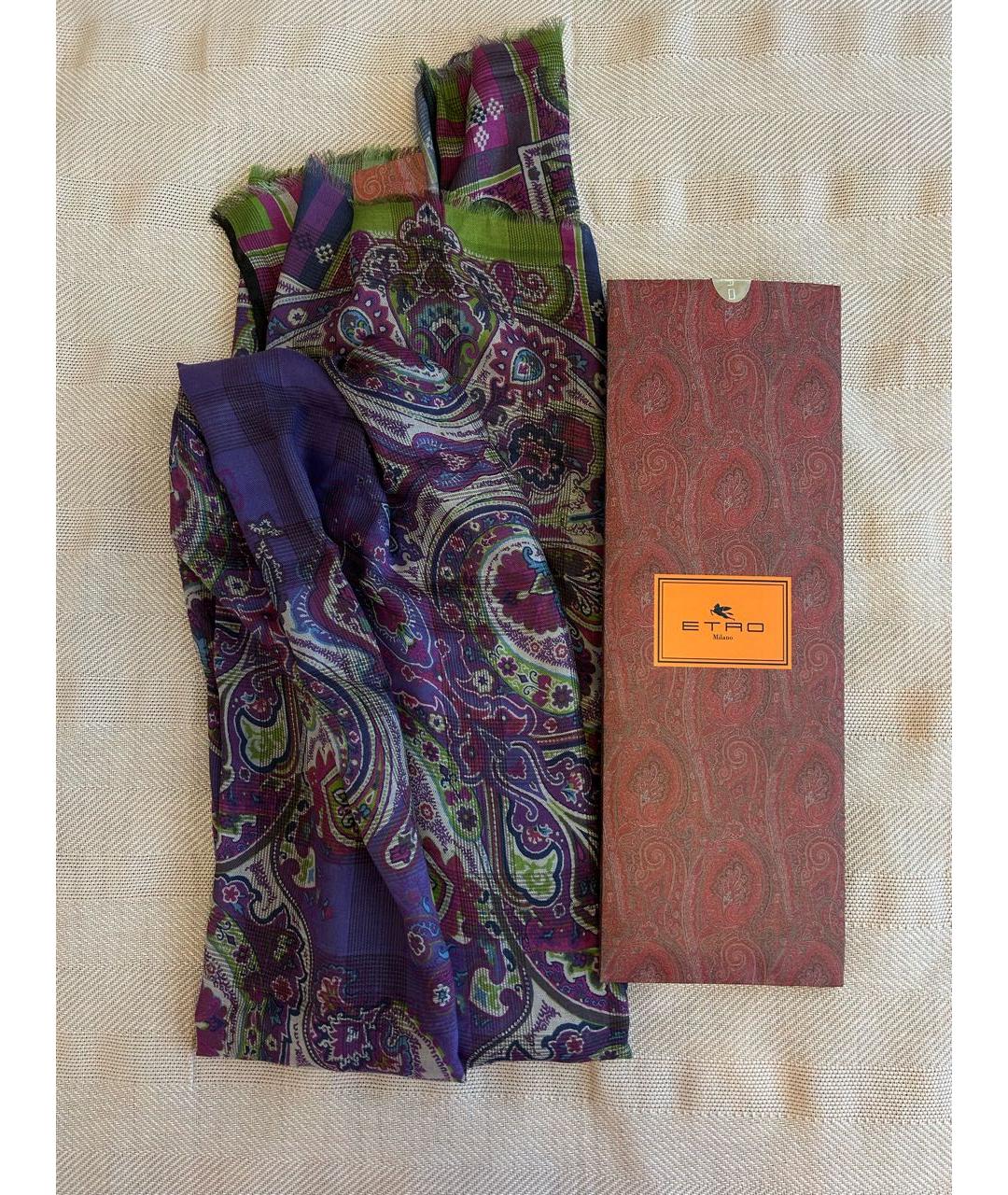 ETRO Фиолетовый шарф, фото 4
