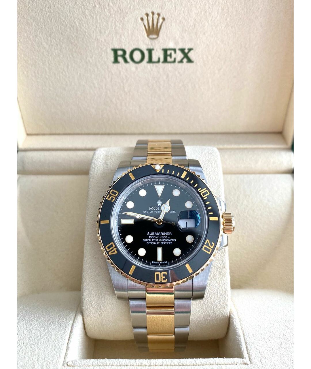 ROLEX Черные часы из желтого золота, фото 9
