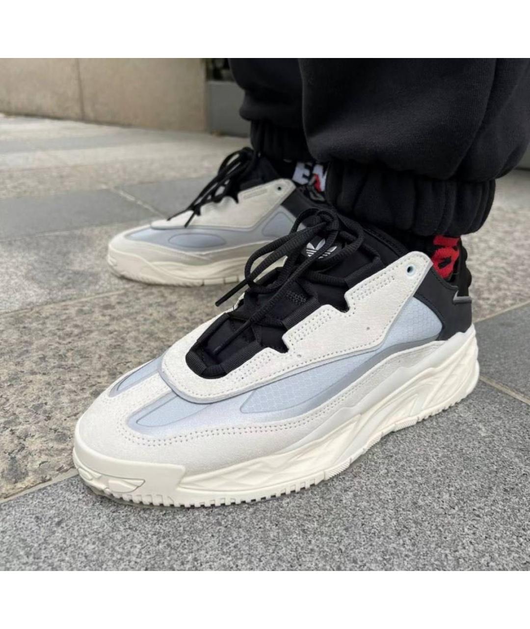 ADIDAS Белые текстильные низкие кроссовки / кеды, фото 8