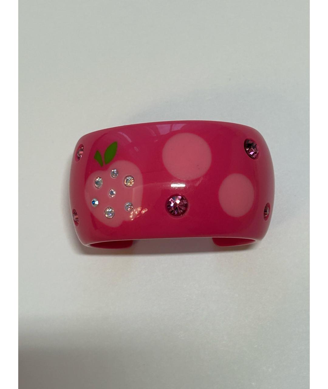 ANNA SUI Розовый пластиковый браслет, фото 4