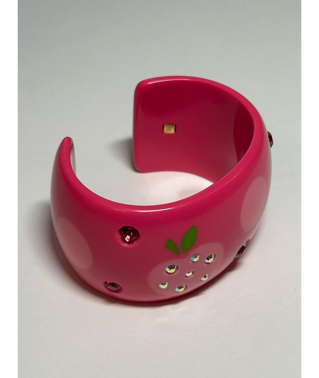 ANNA SUI Розовый пластиковый браслет, фото 2