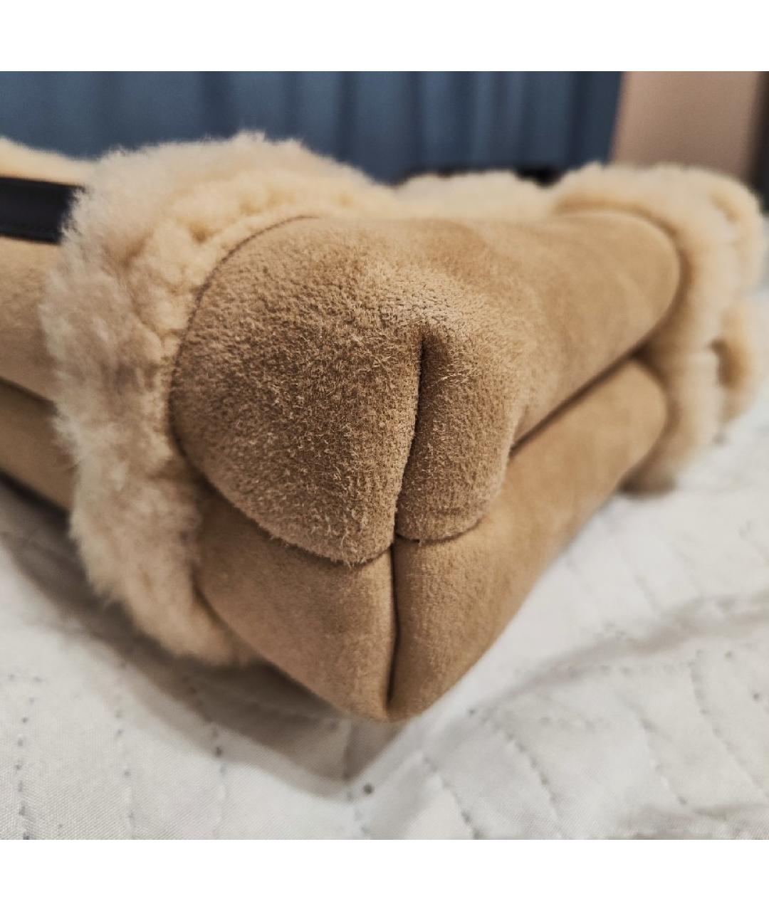 UGG AUSTRALIA Бежевая замшевая сумка тоут, фото 6