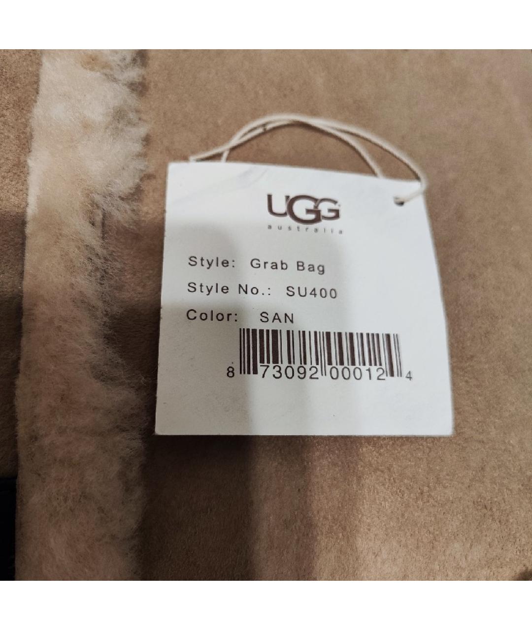 UGG AUSTRALIA Бежевая замшевая сумка тоут, фото 3