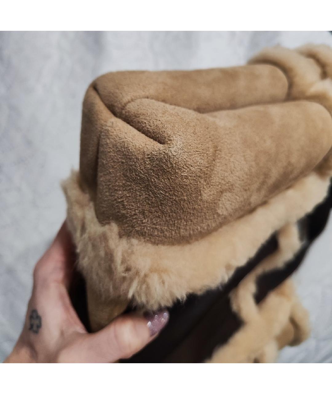 UGG AUSTRALIA Бежевая замшевая сумка тоут, фото 9