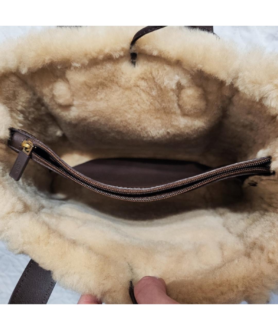 UGG AUSTRALIA Бежевая замшевая сумка тоут, фото 4