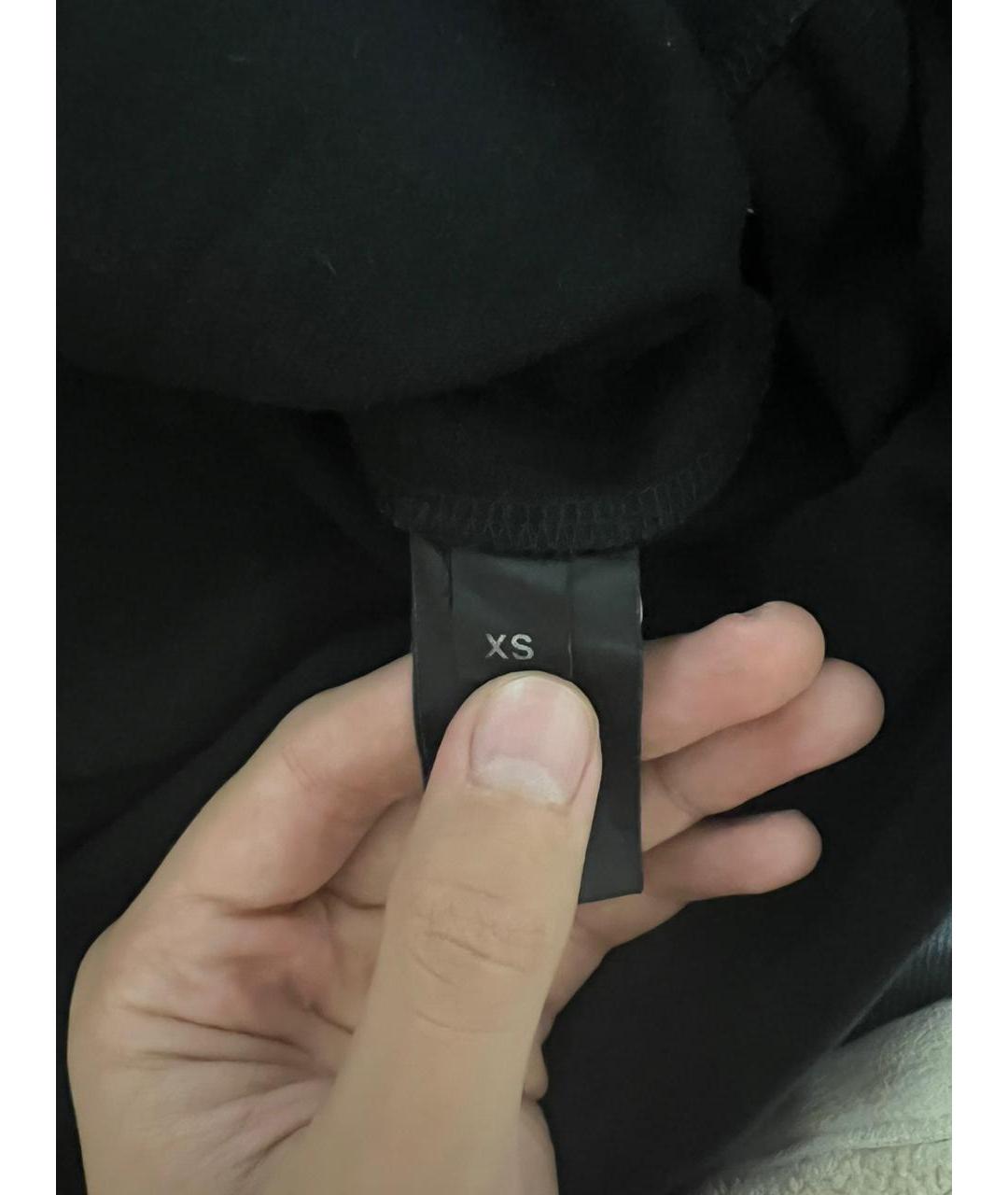 VETEMENTS Черная хлопковая футболка, фото 4