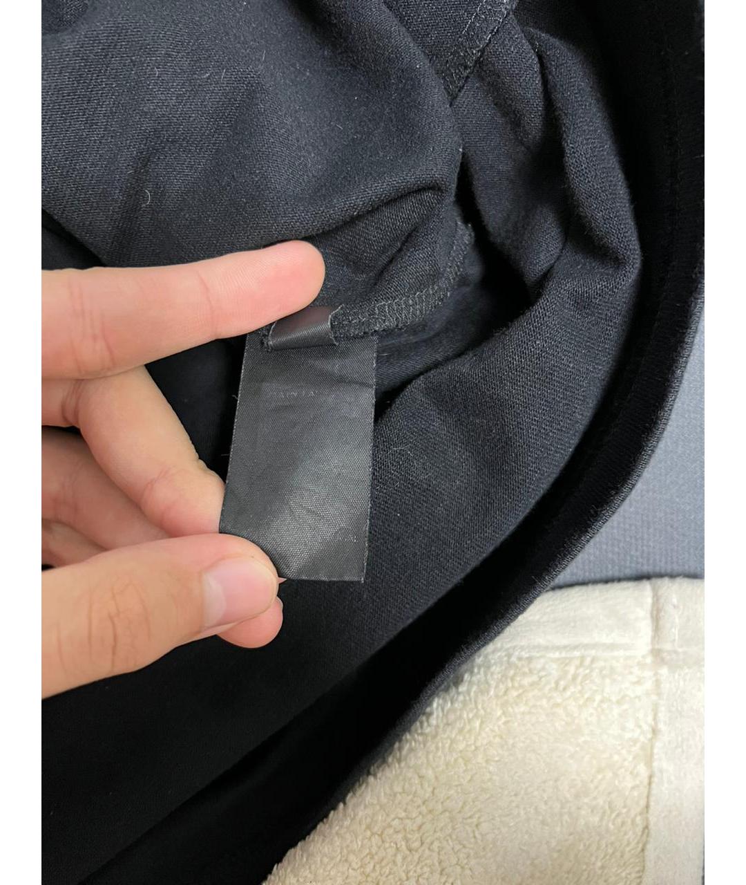 VETEMENTS Черная хлопковая футболка, фото 5