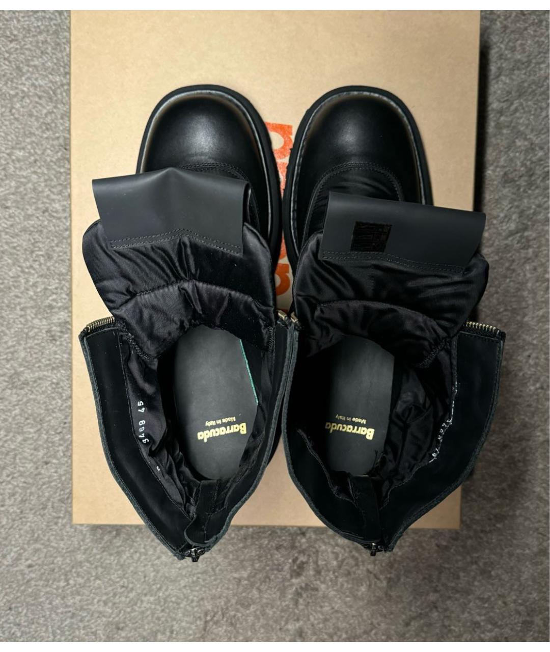 BARRACUDA Черные кожаные высокие ботинки, фото 3