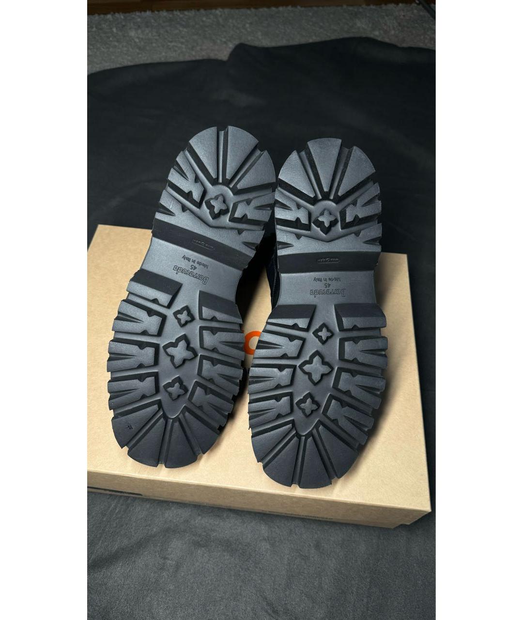 BARRACUDA Черные кожаные высокие ботинки, фото 7