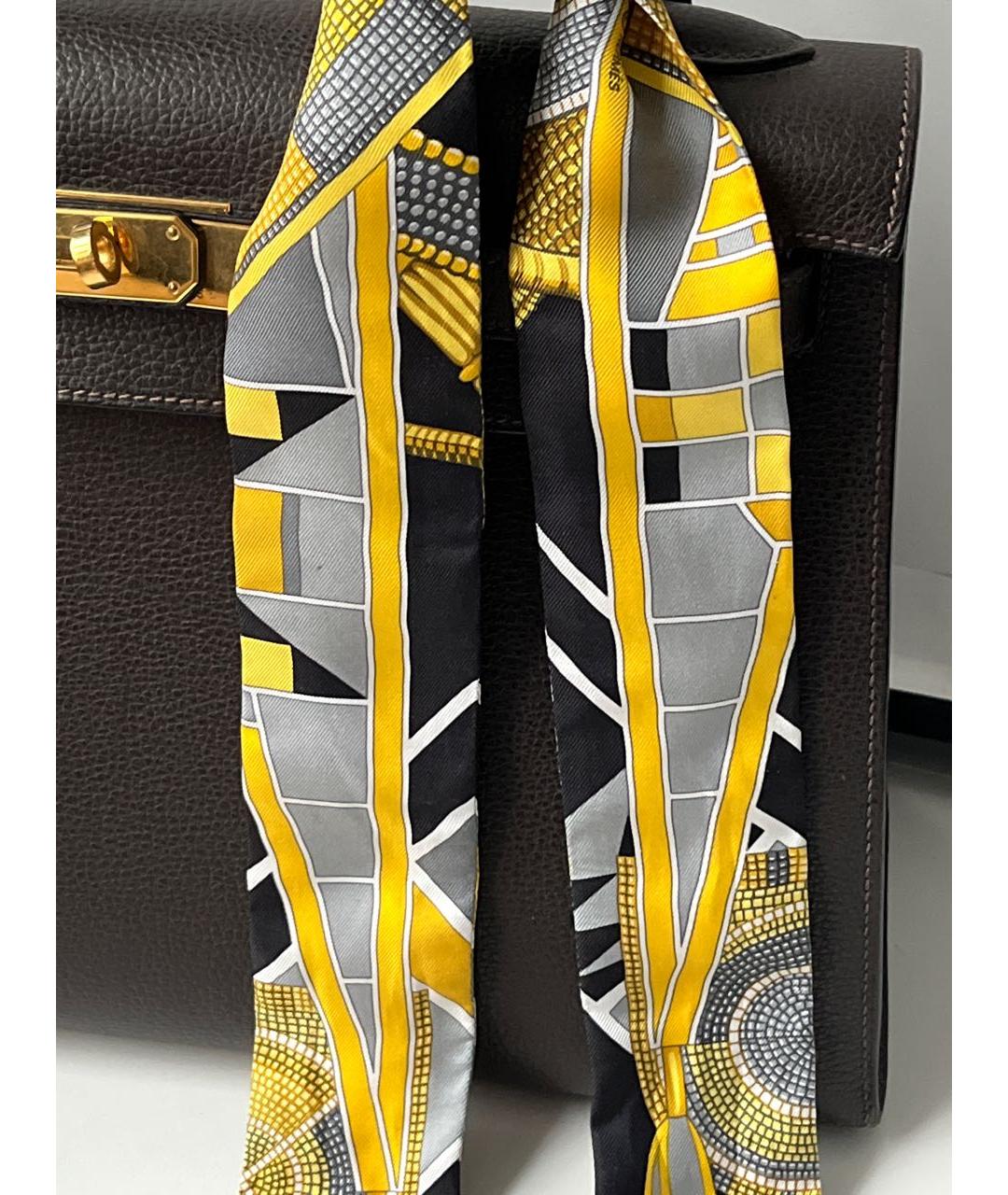 HERMES Мульти шелковый платок, фото 6