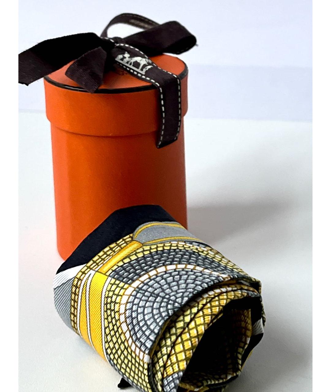 HERMES Мульти шелковый платок, фото 5