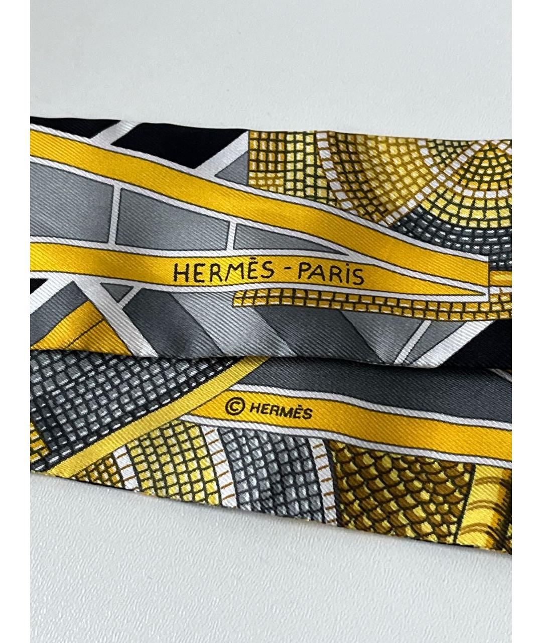 HERMES Мульти шелковый платок, фото 7