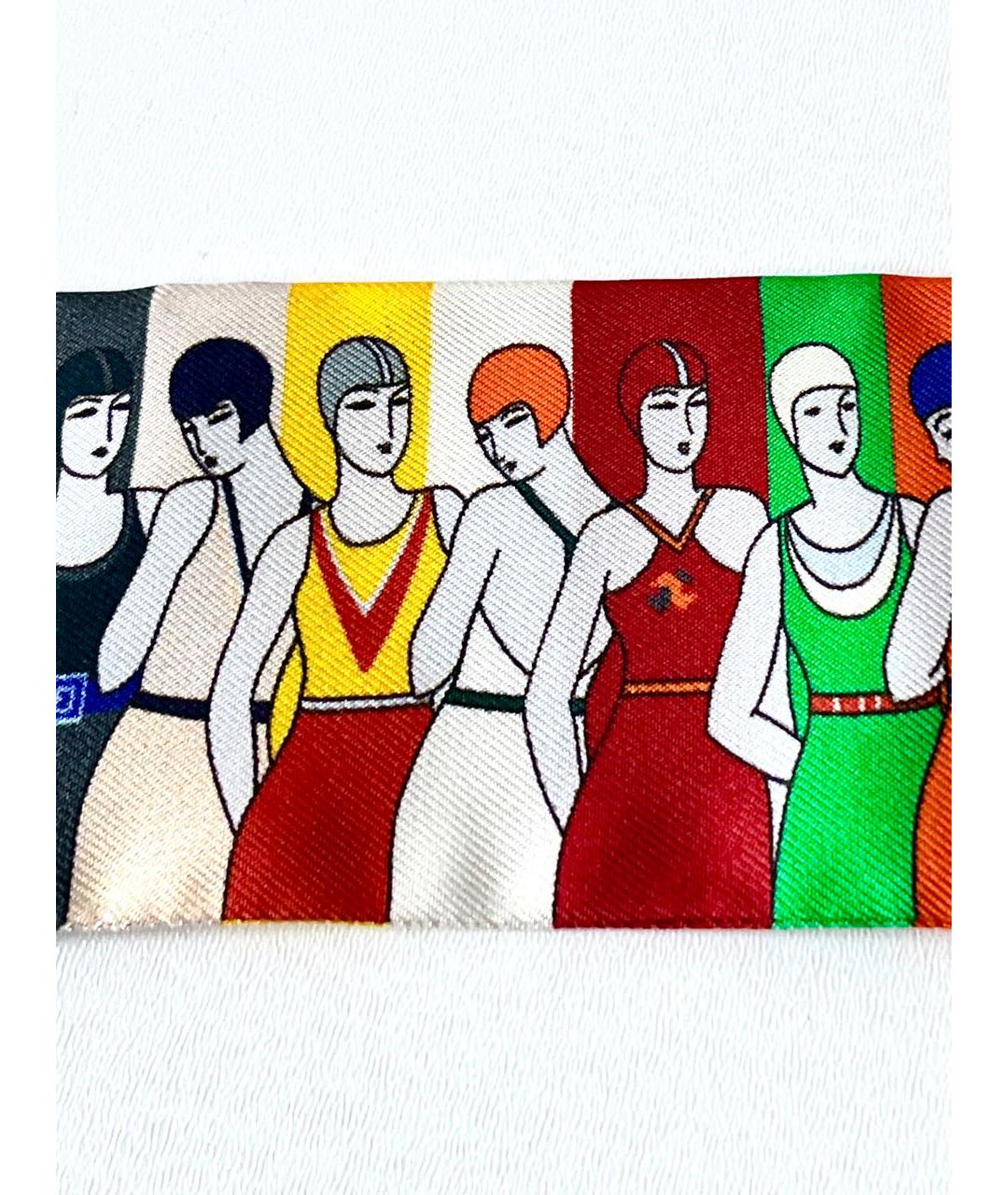 HERMES Мульти шелковый платок, фото 5