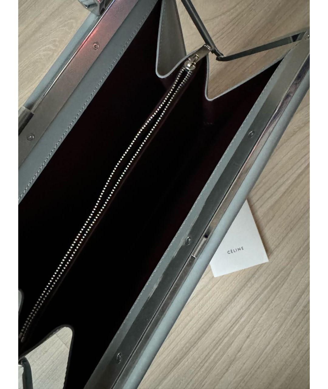 CELINE Кожаная сумка с короткими ручками, фото 7