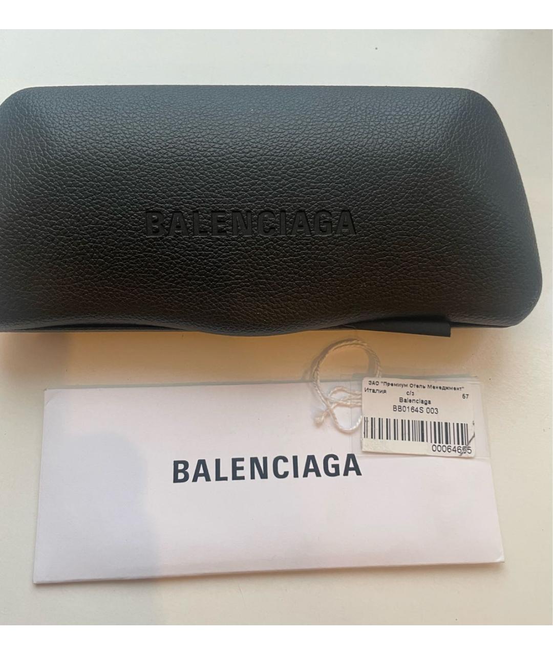 BALENCIAGA Белые пластиковые солнцезащитные очки, фото 4